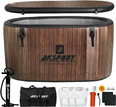 AKSPORT inflatable ice bath tub with chiller connections