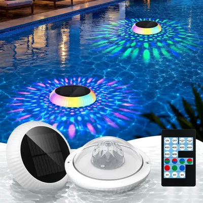 BirdSuite Solar Floating Pool Lights (2-Pack)