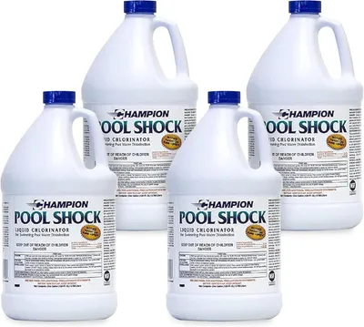 Champion Pool Shock liquid chlorine 4 pack
