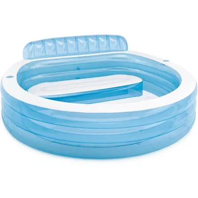 Intex Swim Center Family Lounge Pool with built-in bench and backrest