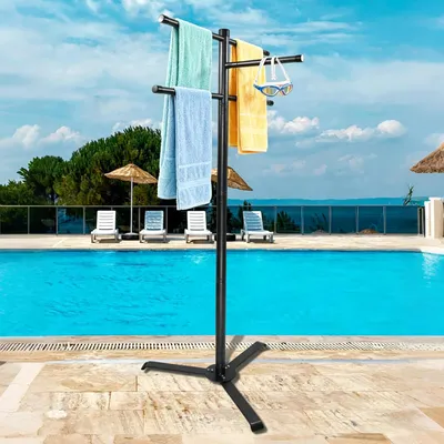 VEESEEHOME Outdoor Pool Towel Rack
