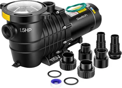 VIVOHOME 1.5 HP 115V single-speed pool pump with strainer basket