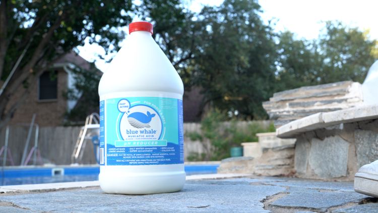 A small, measured shot of muriatic acid keeps pH in the 7.0–7.2 Power Zone where chlorine hits full strength