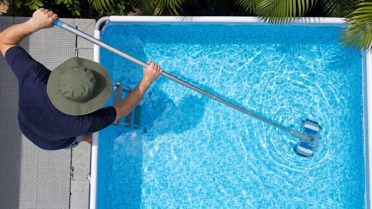 Cheap handhelds grab leaves but blow fine sand right back into the water — the filter bag makes all the difference