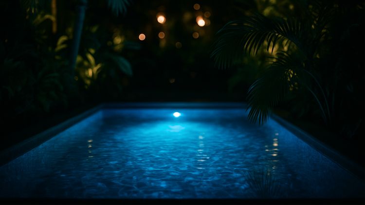 Cocktail Pool at Night