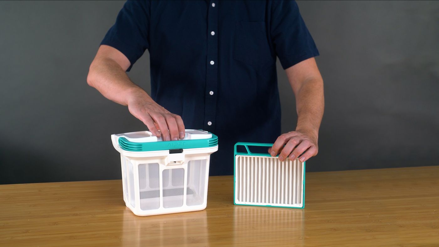 The Scuba S1 Pro includes a ultrafine panel and debris basket