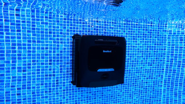The AquaSense 2 Pro climbing the pool wall