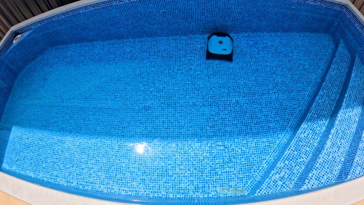 The Beatbot Sora 10 working its way across the pool floor