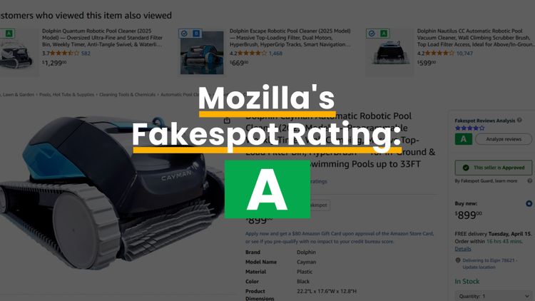 Cayman got an A Rating on Fakespot