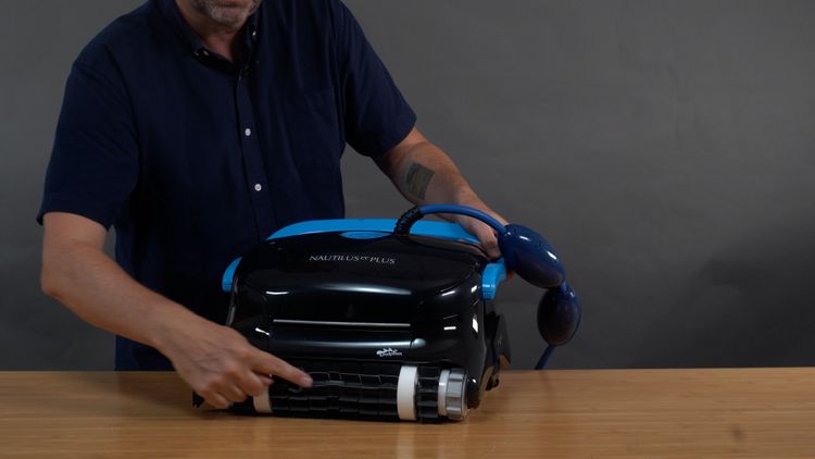 The Dolphin Nautilus CC Plus uses passive brushes instead of an active scrubbing brush