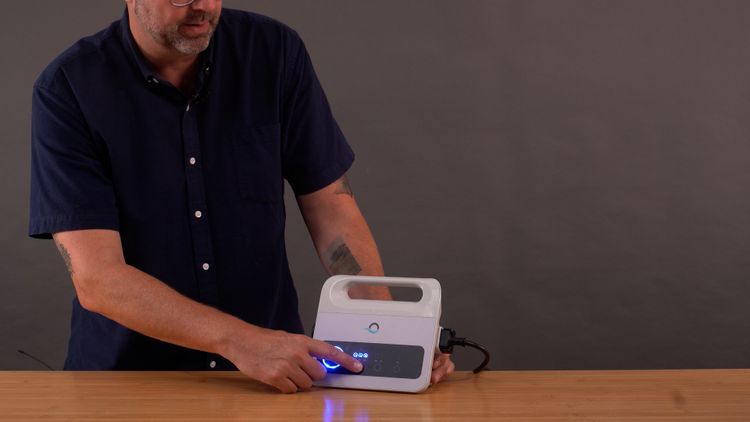 The Nautilus CC power supply is a single on/off button — no weekly timer