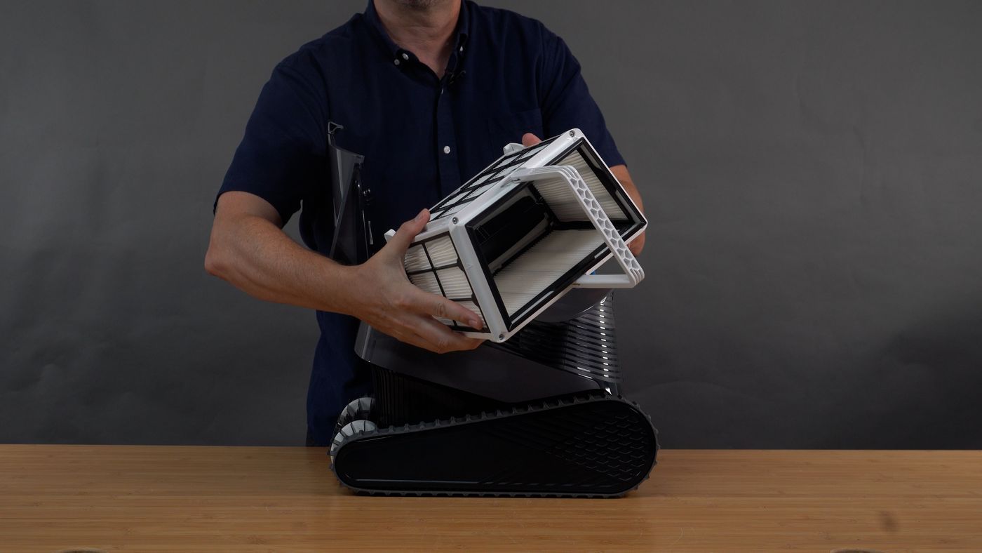 The Quantum has the larger XXL MaxBin and includes both mesh and NanoFilter sets