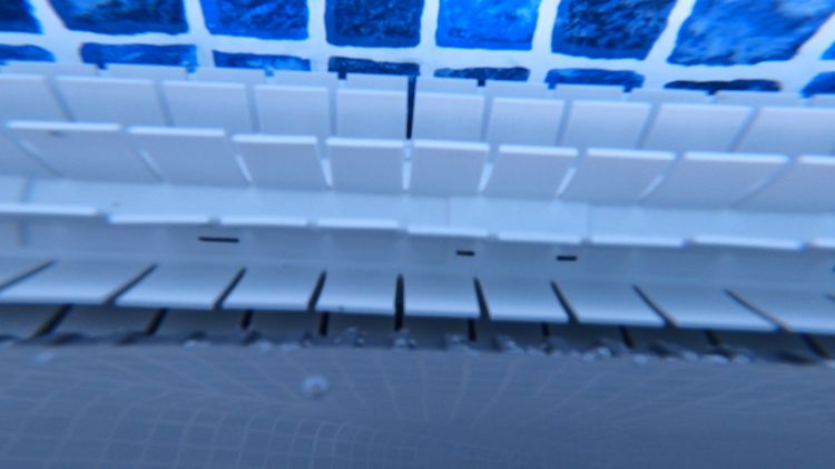 The Escape's HyperBrush scrubs at double the speed of the robot's tracks