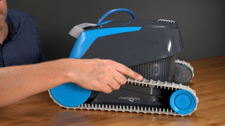 Tracks help a robot grip your pool floor and walls
