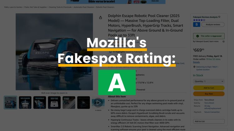 The Escape gets an A-Grade on Mozilla's Fakespot