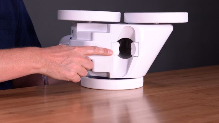 The 360's large intake port handles big debris