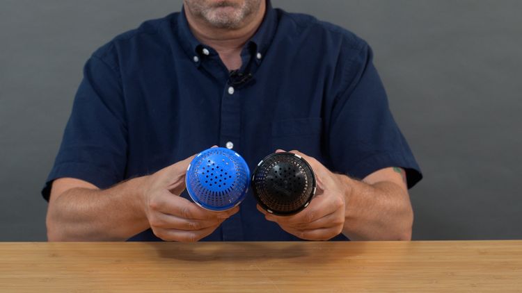 Blue+ and Black+ side by side — plan on a booster when chlorine demand starts creeping back up