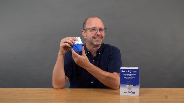 PoolRx goes under the microscope — the Blue+ mineral unit and its retail box