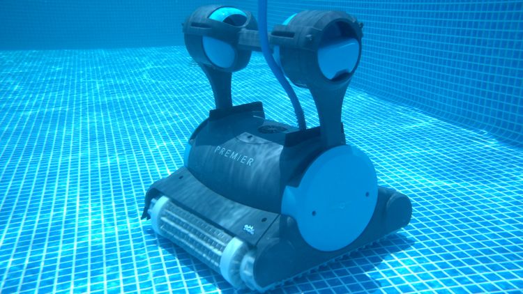 Run the robotic pool cleaner for one final cleanup before closing