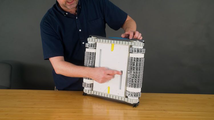 Dolphin Premier's dual intake ports provide a 9.5 inch cleaning path