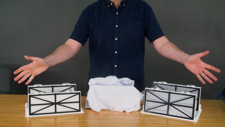 The Premier's Multi-Media options — NanoFilter, standard filters, leaf bag, and disposable bags