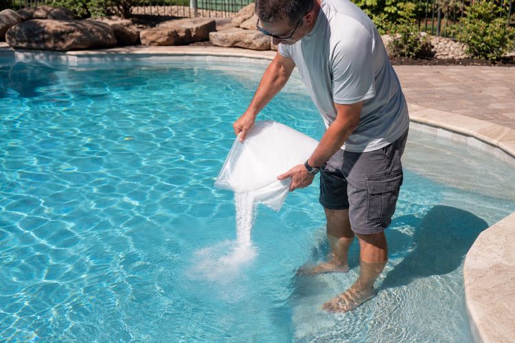 Startup is as simple as pouring pool-grade salt into the shallow end