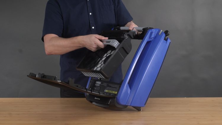 The Betta SE is super easy to clean and rinse with a top-load design