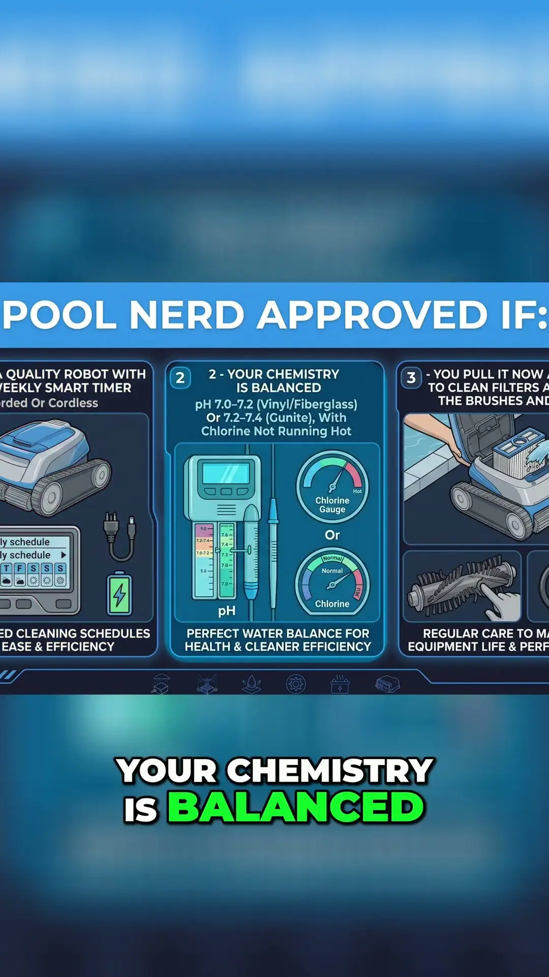 Pool Nerd Approved: Quality Robot & Balanced Chemistry