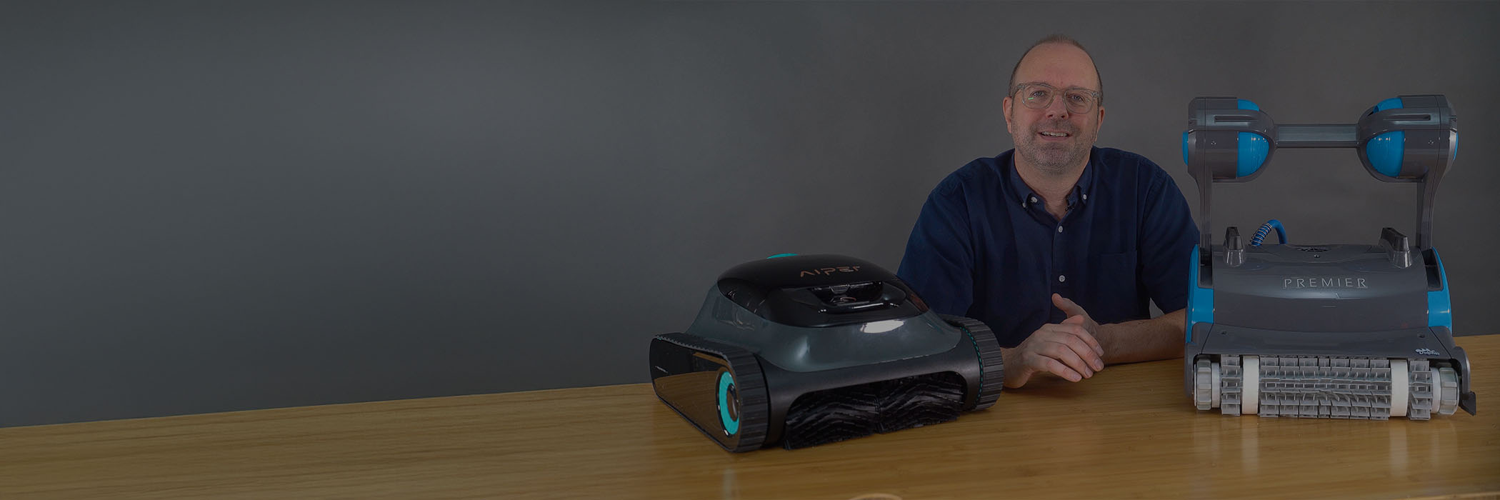 Justin comparing corded and cordless robotic pool cleaners