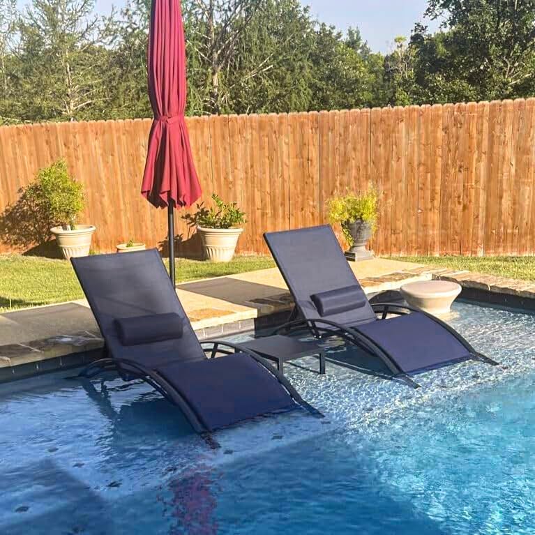 Purple Leaf Oversized Pool Chaise Lounger