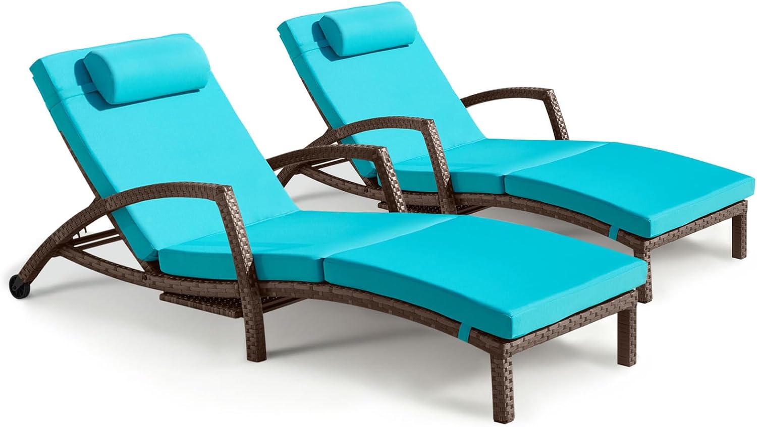 ZZWHOM Wicker Chaise Lounge Chairs